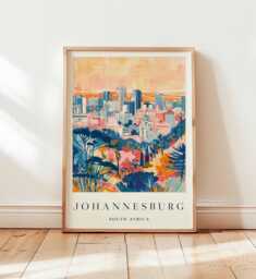 Johannesburg South Africa Poster African City Travel Wall Art - thumbnail 1