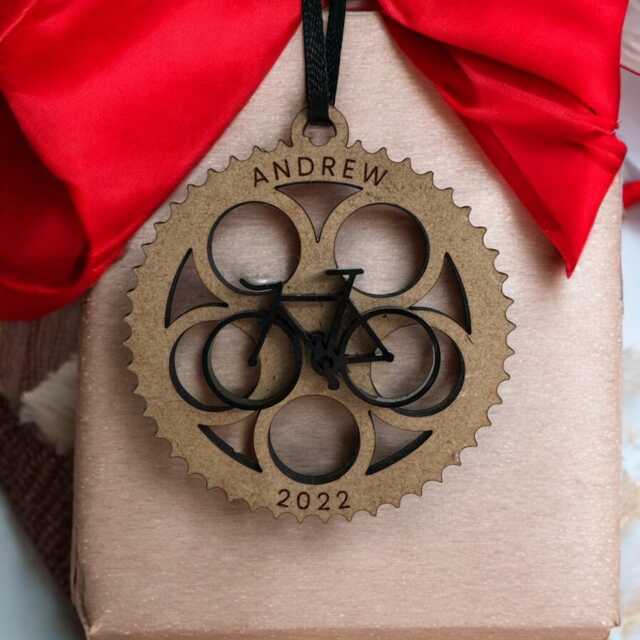 Customized Cycling Ornament - Custom Christmas Bike Cyclist Personalized Biker - image 1