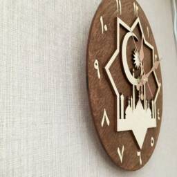 Islamic Clocks Living Room, Silent Wood Wall Clock - 11-16-20 Inch - thumbnail 3