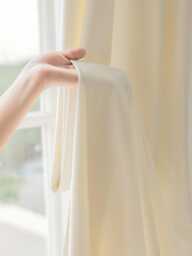 100 Color Options, A Pair Of Beige Dupione Silk Curtains , Living Room Curtains, Faux Drapery Panels, Bedroom Custom Made