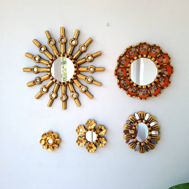 "Peruvian Mirrors ""Orange Skull" - image 1
