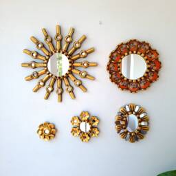 "Peruvian Mirrors ""Orange Skull"