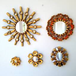 "Peruvian Mirrors ""Orange Skull" - thumbnail 2