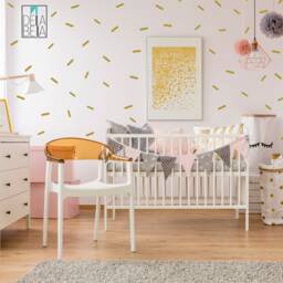 Sprinkles Confetti Wall Stickers 110 Set Gold Sheets Rainbow Shaped Removable Decor Nursery Decoration Girl Bedroom Baby Room Playroom - thumbnail 2