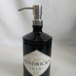 Hendricks 70Cl Gin Bottle Soap Dispenser With Stainless Steel Pump & Water Resistant Label - thumbnail 3