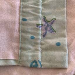 Sea Green Starfish Curtain Panels, Muslin Lined, 26x60 - thumbnail 4