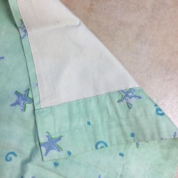 Sea Green Starfish Curtain Panels, Muslin Lined, 26x60 - thumbnail 3
