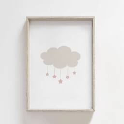 Gender Neutral Cloud Moon Sun Prints - Set Of 3, Baby Girl Print, Beige Nursery Prints, Wall Art, Boy Decor, Kids Bedroom - thumbnail 3