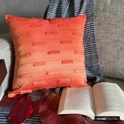"Orange Halloween Pillow Cover in Art Silk 16""x16" - thumbnail 3