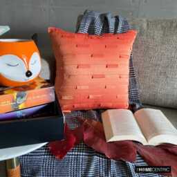 "Orange Halloween Pillow Cover in Art Silk 16""x16" - thumbnail 2