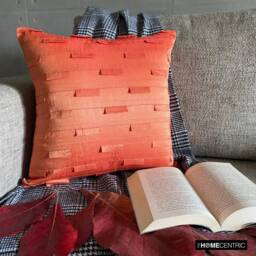 "Orange Halloween Pillow Cover in Art Silk 16""x16" - thumbnail 1