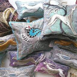 Made To Order, Embroidered Collection Lavender Bag Scented Sachets With Hanging Loop, You Customise The Design & Seasonal Colour Theme - thumbnail 2