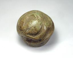 Lizard Salamander Clay Rattle, Sculpted Large Pottery Altar Shaker Sculpture - thumbnail 1