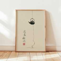 Zen Tea Ceremony Poster, Japanese Minimalist Wall Art Print - thumbnail 4