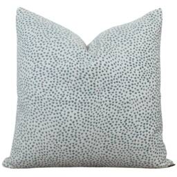 Aqua Dot Pillow Cover Blue-Green Polka Cushion Designer Covers Accent - Meredith - thumbnail 3