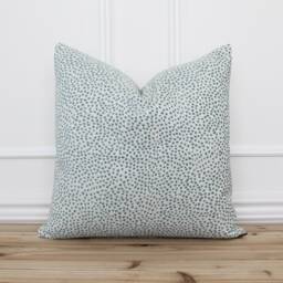 Aqua Dot Pillow Cover Blue-Green Polka Cushion Designer Covers Accent - Meredith - thumbnail 1