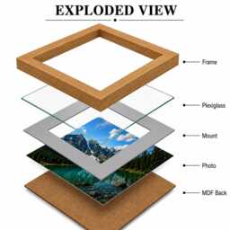 Black Oak Square Photo Frame With Grey Mount Picture Poster A1 A2 A3 A4 Wall Hanging Gallery Display - thumbnail 4
