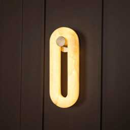 White Marble Wall Sconce - Modern Accent Led Light