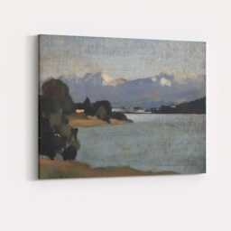 Misty Mountain Lake Panorama Impressionist Landscape Canvas Wall Art Print Decor Picture Ready To Hang - thumbnail 4