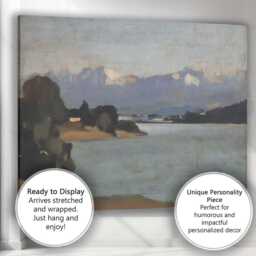 Misty Mountain Lake Panorama Impressionist Landscape Canvas Wall Art Print Decor Picture Ready To Hang - thumbnail 3