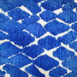 Blue Moroccan Rug Handmade Wool Berber Rug - thumbnail 4