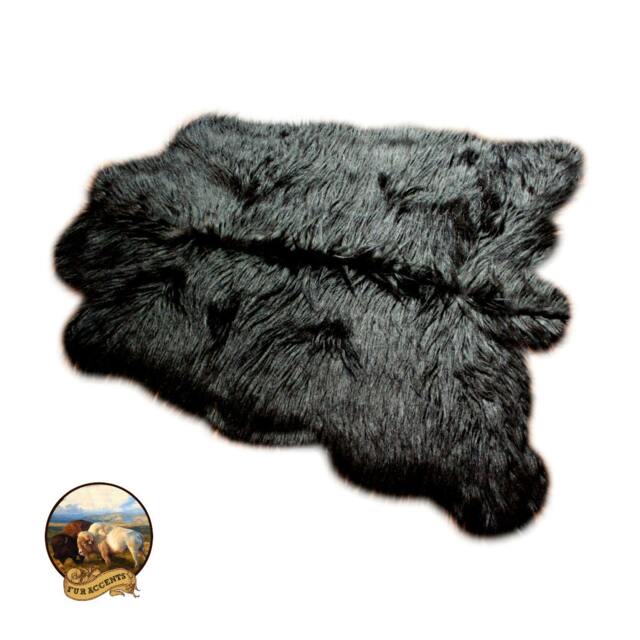 Faux Fur Cowhide Accent Rug - Soft & Attractive 6 Great Colors Sizes Shaggy Shag Designer Rugs Accents Usa - image 1