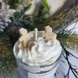 Christmas Gingerbread Candle Vegan Soy Wax Cruelty Free Birthday Gift Christmas 8Oz Scented - thumbnail 3