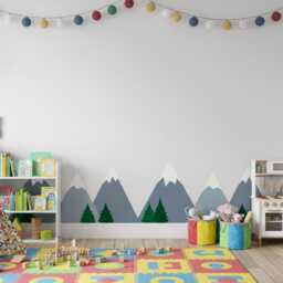 Kids Mountain Scene Wall Decals, Decals Nursery, Baby Decal, Nursery Mural, Bedroom Decor - thumbnail 3