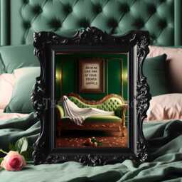 Ghost Print - Draw Me Like One Of Your French Ghouls Gothic Bedroom Decor, Boudoir Art, Photography, Goth Emo Gift - thumbnail 1