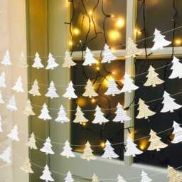 Holiday Decor, Rustic Holiday Christmas Garland, Gift For Teacher, Modern Christmas, Tree Ornament - thumbnail 4