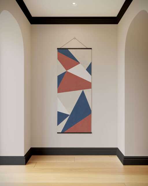 Modern Geometric Triangle Tapestry - Wall Hanging Unique Art - image 1
