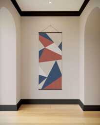 Modern Geometric Triangle Tapestry - Wall Hanging Unique Art