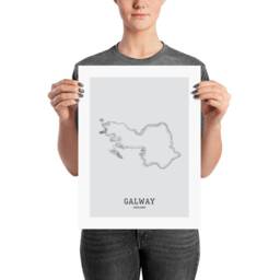 County Galway Ireland Map Line Art Print - Minimalist Irish Gift - thumbnail 3