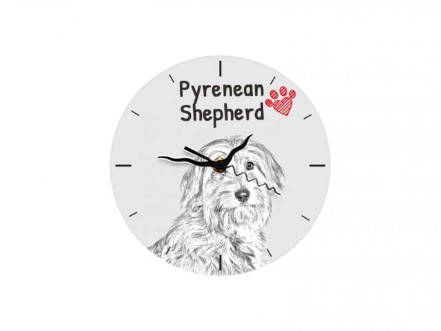 Pyrenean Shepherd, Free Standing Mdf Floor Clock With An Image Of A Dog - image 1