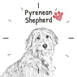 Pyrenean Shepherd, Free Standing Mdf Floor Clock With An Image Of A Dog - thumbnail 2