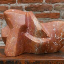 Abstract Travertine Stone Sculpture Garden Art, Outdoor Decor - thumbnail 3