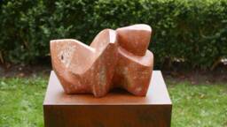 Abstract Travertine Stone Sculpture Garden Art, Outdoor Decor