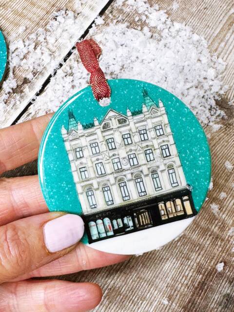 Queen's Arcade Belfast Little Landmarks Ceramic Hanging Decoration Christmas - image 1