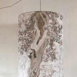 "Handmade Linen Pendant Light Shade Vintage " - thumbnail 4