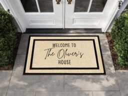 Custom Family Home Doormat, Durable Outdoor Name Welcome Rug