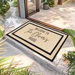 Custom Family Home Doormat, Durable Outdoor Name Welcome Rug - thumbnail 2