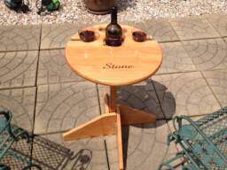 Handmade Outdoor Wine Table &stand, Personalized Birthday Gift, Folding Table, Anniversary, Retirement, Christmas Patio