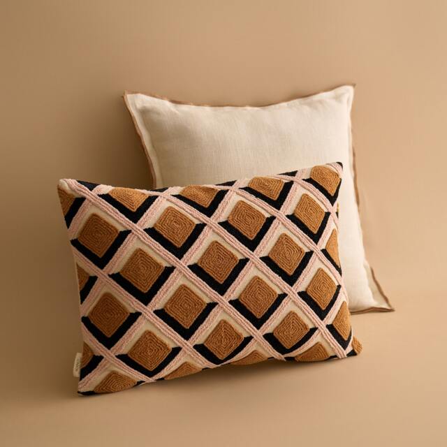 Diamond Tufted Lumbar Cushion Cover - 40x60cm 16x24 - image 1