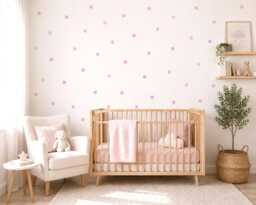 Pink & Purple Polka Dot Wall Stickers - Nursery Decals, Removable Pastel Dots