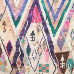 Vintage Boujaad Rug 5x8 Ft - Authentic Moroccan Wool For Living Room - thumbnail 2