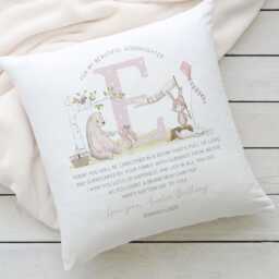 Personalised Christening Gift For Goddaughter, Baptism Gift, Cushion For Girl, Godparent - thumbnail 3