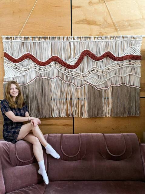 Macrame Wall Art, Tapestry Hanging, Bedroom Decor, Extra Large Wall Hanging, Geometric Decor, Bohemian Decor Art - image 1