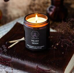 Lily, Rose & Vanilla Candle - Velvet Moon Gothic Floral Soy Wax