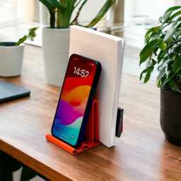 "Eco-Friendly Designer Phone & Tablet Stand - Unique 3D Printed Texture/""Wave"