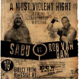 Sabu Vs. Rob Van Dam Ecw Wrestling Poster Vintage Style - thumbnail 2